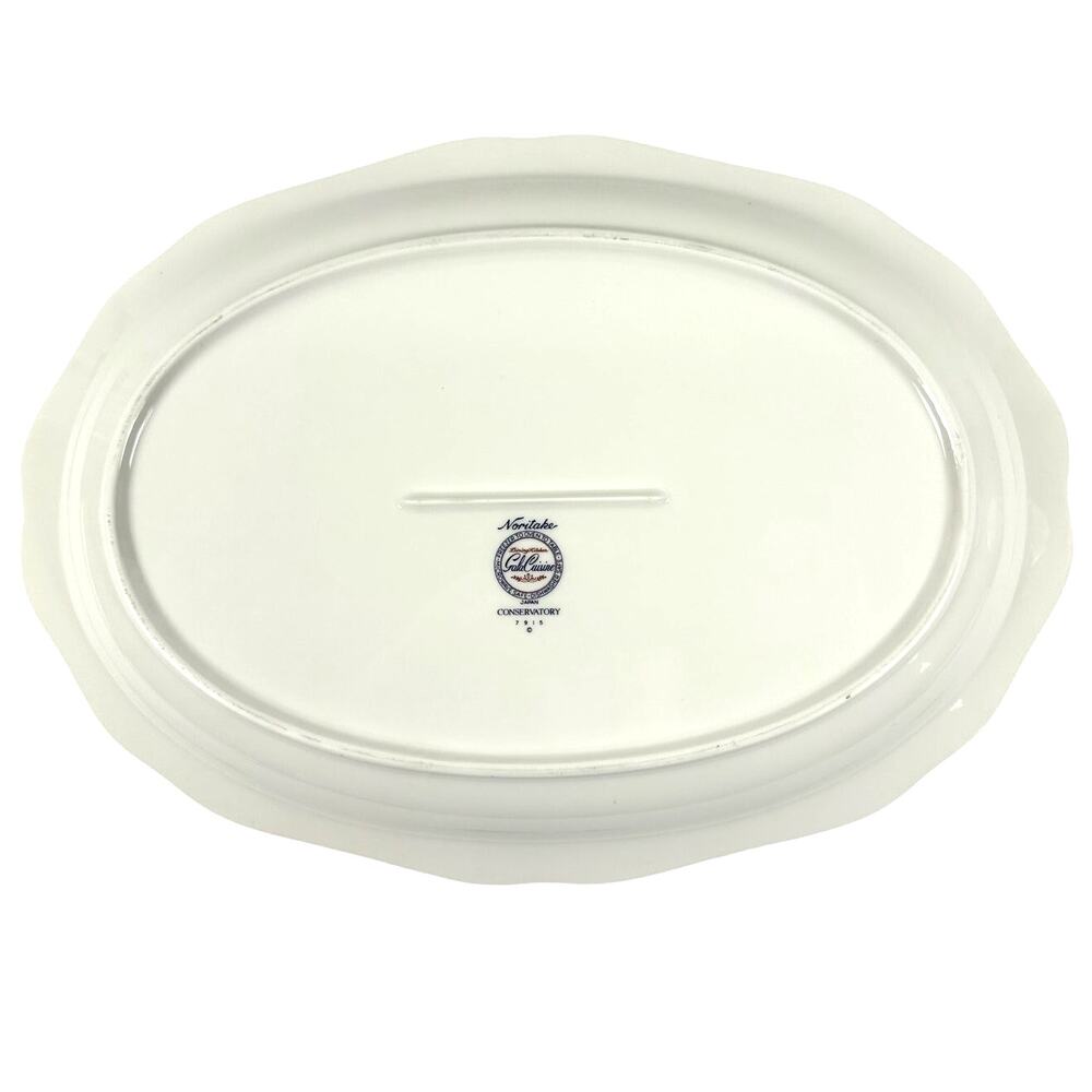 Noritake Conservatory Gala Cuisine 7915 Japan Large Oval Serving Platter-Nice! - Picture 8 of 9
